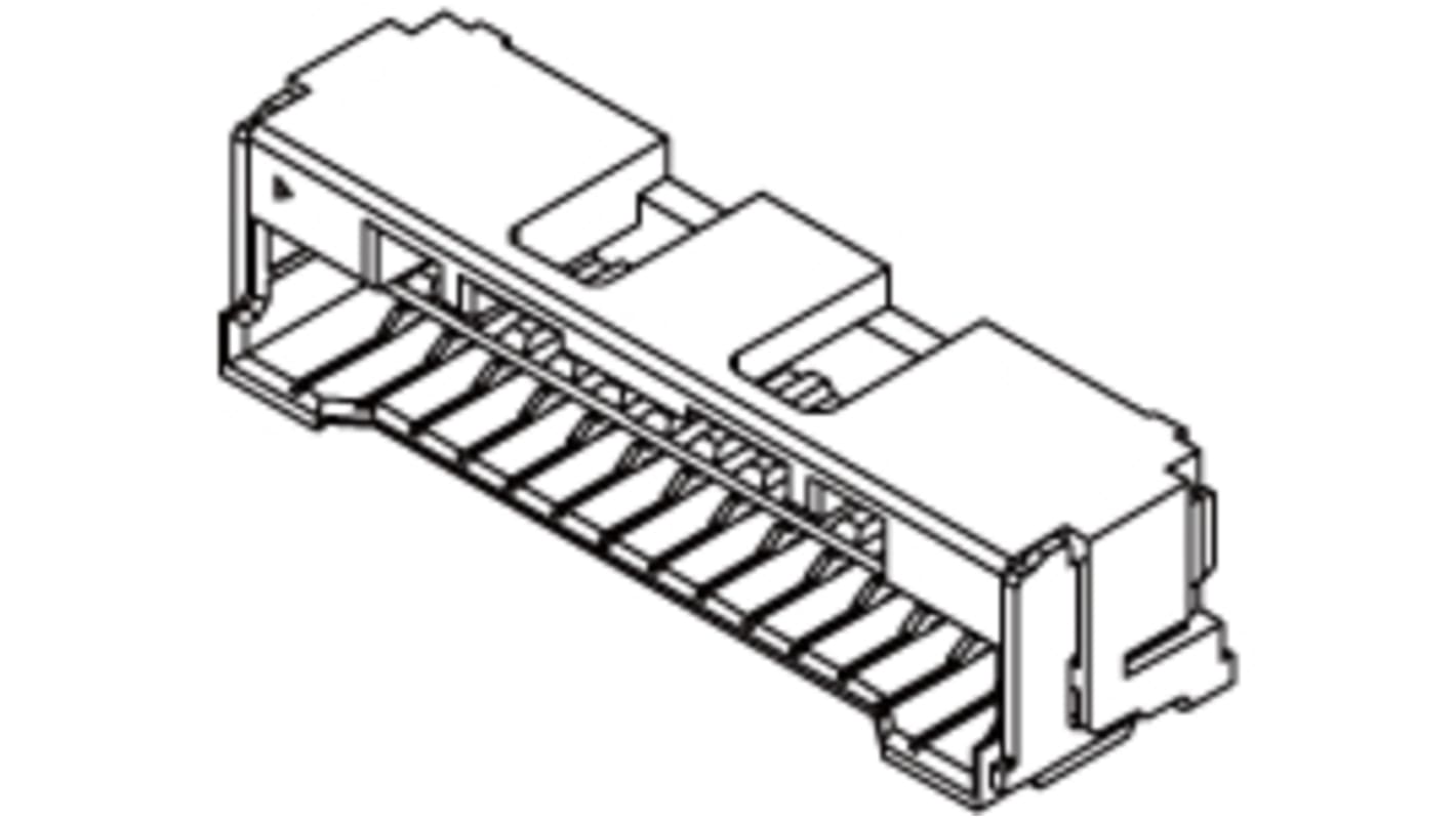 Presa PCB Molex, 10 vie, 1 fila, passo 1.5mm, Montaggio superficiale