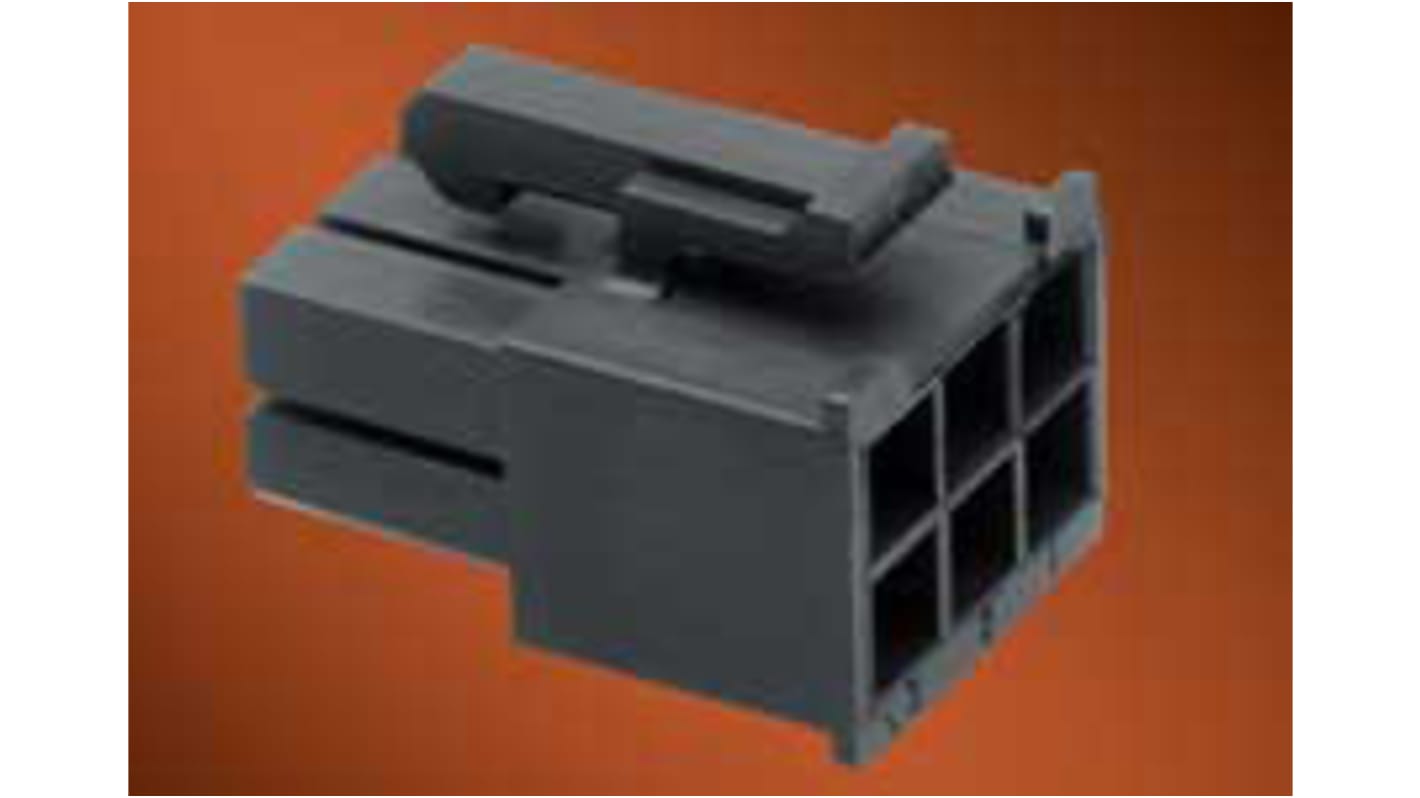 Carcasa de conector de crimpado Molex Hembra 46992-1010, paso: 4.2mm, 10 contactos, 2 filas, Macho, Montaje en PCB
