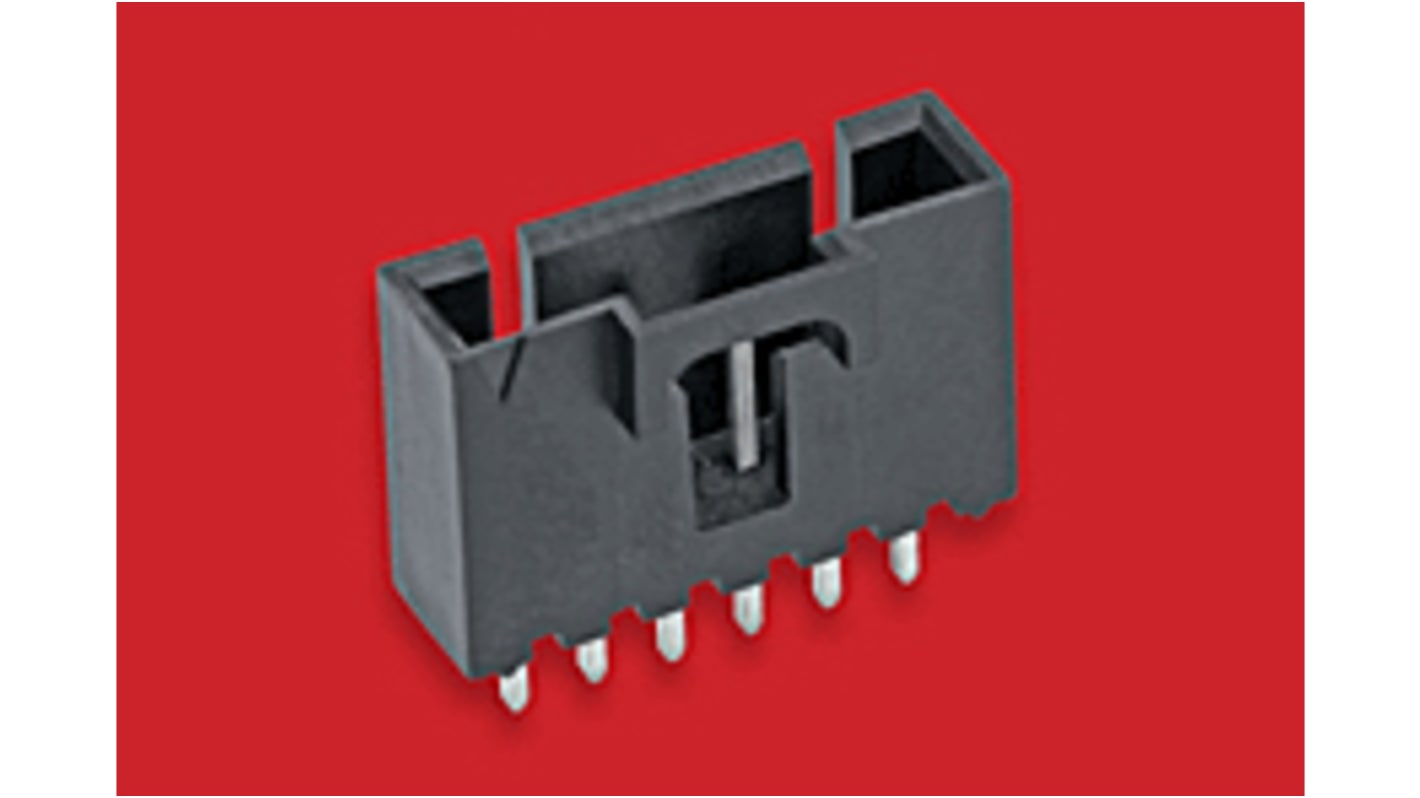 Molex SL Series Straight Through Hole PCB Header, 7 Contact(s), 2.54mm Pitch, 1 Row(s), Shrouded