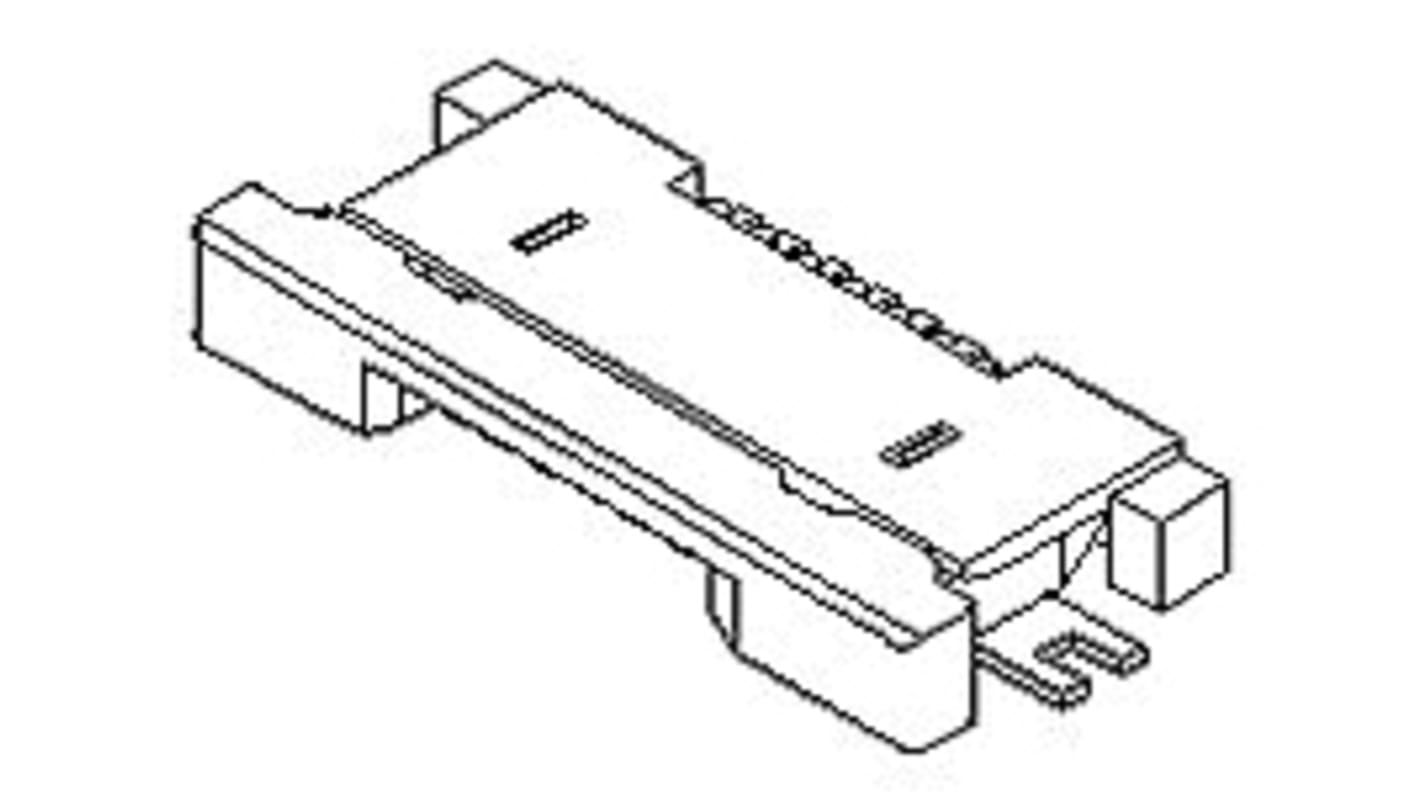 Conector FPC hembra Ángulo de 90° Molex de 6 vías, paso 0.5mm, 1 fila, para soldar