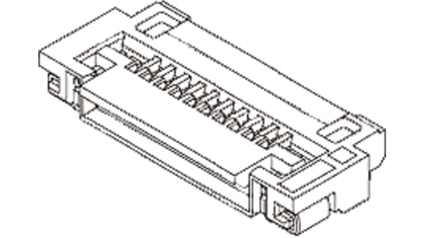 Molex, 51296 0.5mm Pitch 50 Way Right Angle Female FPC Connector, ZIF