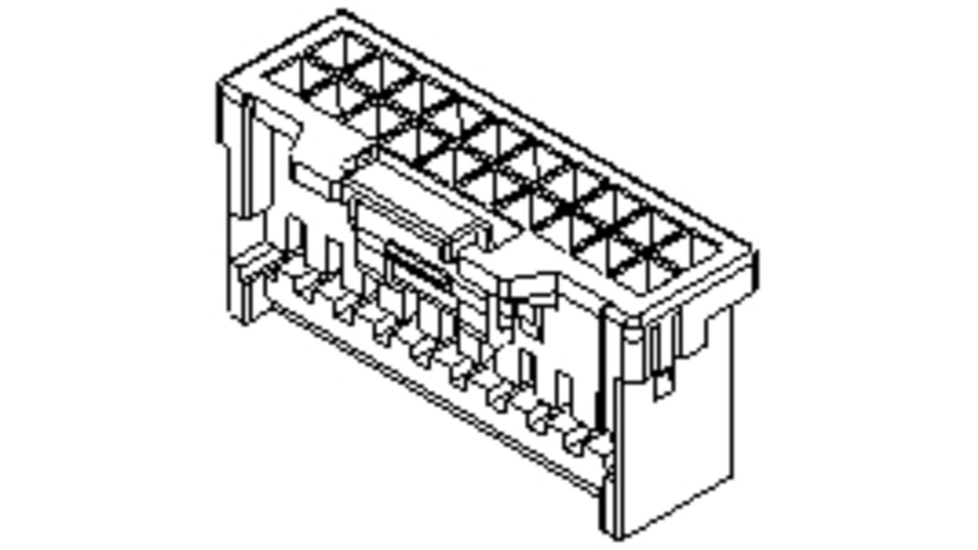 Molex Steckverbindergehäuse Stecker 2mm, 16-polig / 2-reihig, Kabelmontage für 501647 Anschlussklemme für 22–26 AWG,