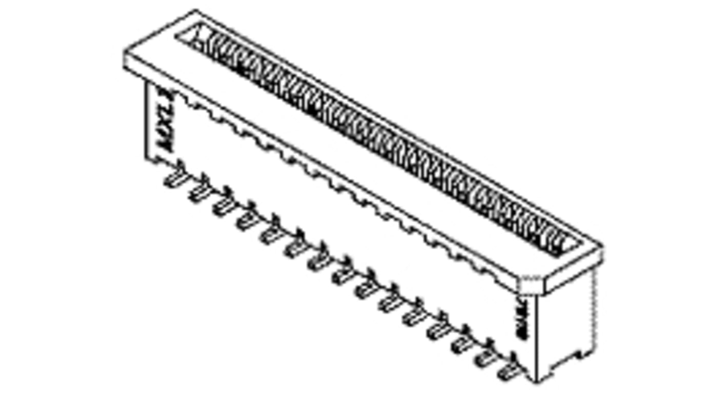 Molex , SMD FPC-Steckverbinder, Stecker, 16-polig / 1-reihig, Raster 0.5mm Lötanschluss