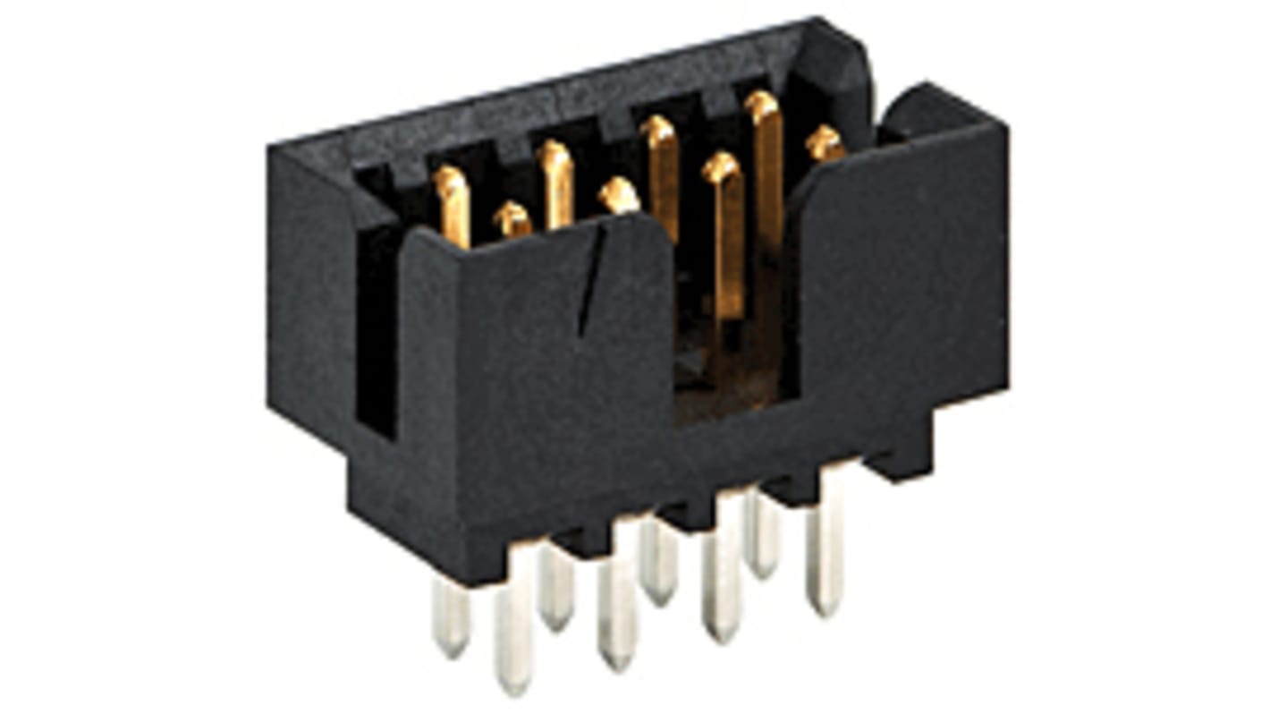 Molex Milli-Grid Leiterplatten-Stiftleiste Gerade, 10-polig / 2-reihig, Raster 2.0mm, Kabel-Platine,