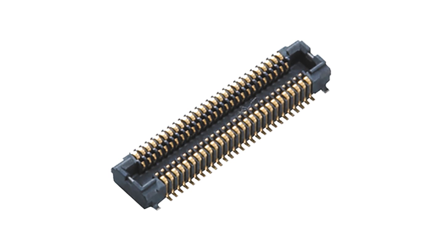 Panasonic P4S Series Surface Mount PCB Socket, 24-Contact, 2-Row, 0.4mm Pitch, Solder Termination