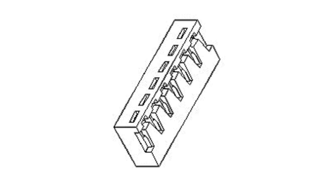 Molex Female Crimp Connector Housing, 2.5mm Pitch, 3 Way, 1 Row Right Angle, Straight