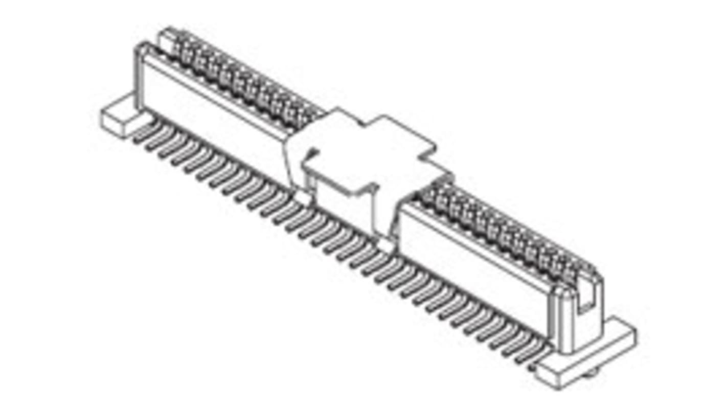 Presa PCB Molex, 64 vie, 2 file, passo 1mm, Montaggio superficiale