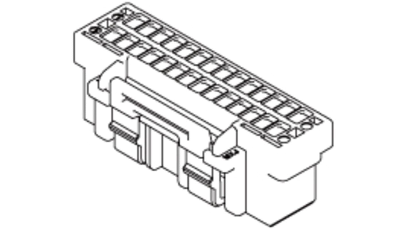 Boîtier de connecteur à sertir Femelle, 12 contacts sur 2 rangs, pas 1.5mm, Montage sur CI