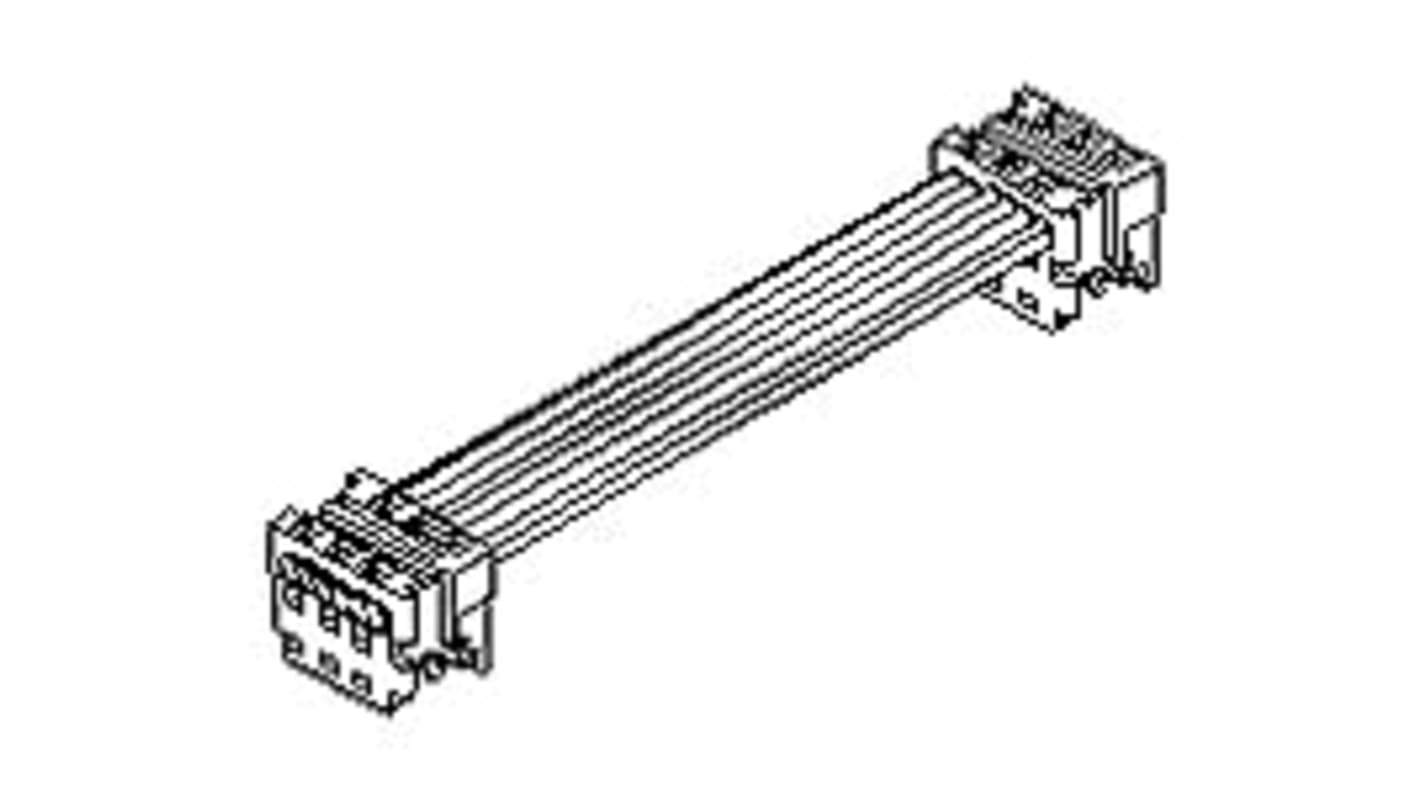 Molex Picoflex Series Flat Ribbon Cable, 4-Way, 1.27mm Pitch, 250mm Length, Picoflex IDC to Picoflex IDC