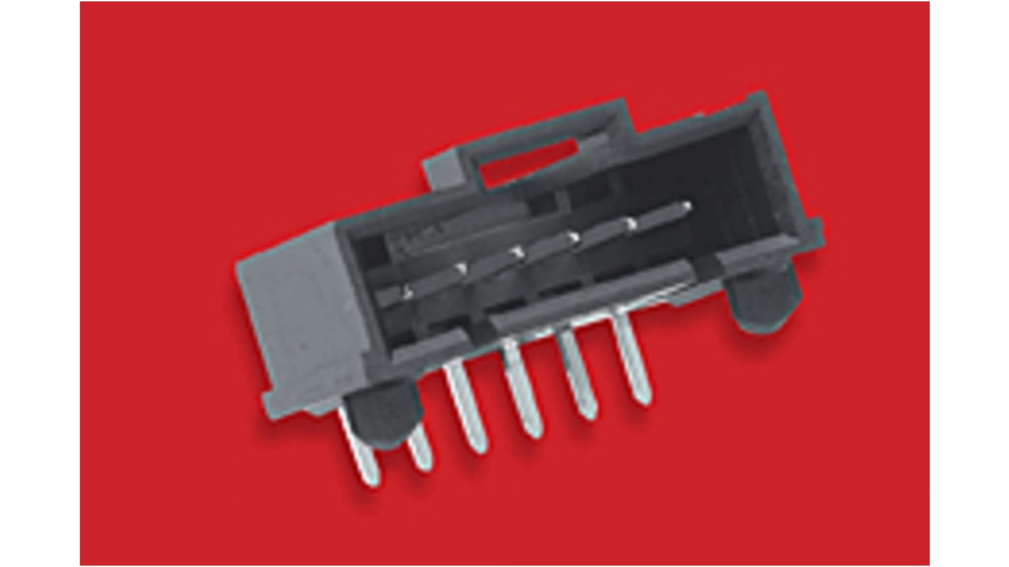 Conector macho para PCB Ángulo de 90° Molex serie SL de 2 vías, 1 fila, paso 2.54mm, para soldar, Orificio Pasante