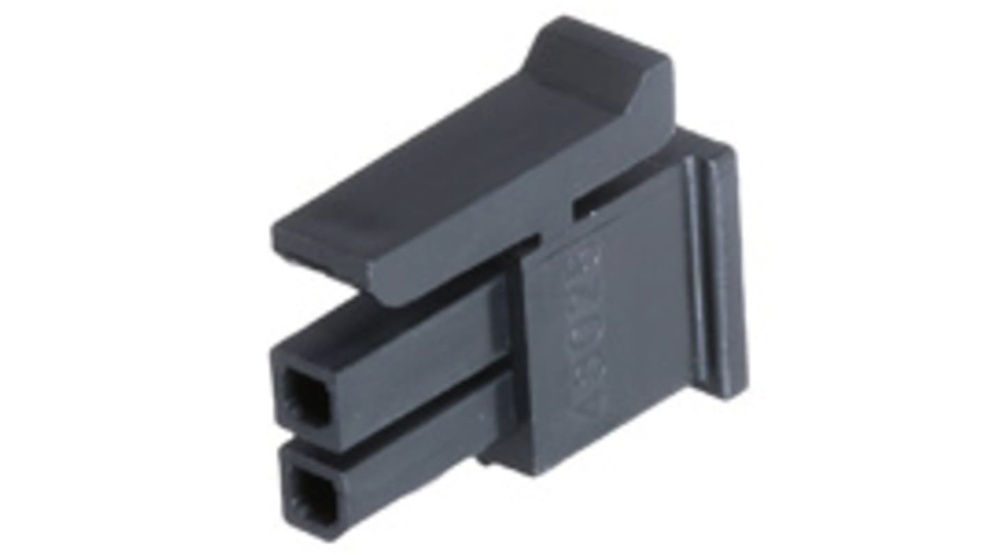 Carcasa de conector de crimpado Molex Hembra 43025-0208, paso: 3mm, 2 contactos, 2 filas, Macho, Montaje en PCB