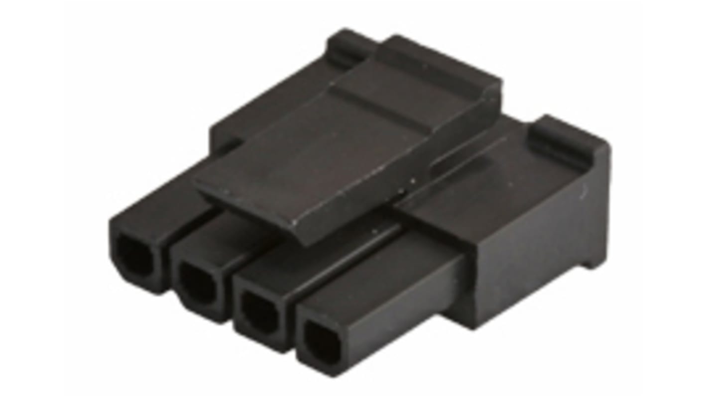 Molex Male Crimp Connector Housing, 3mm Pitch, 4 Way, 1 Row