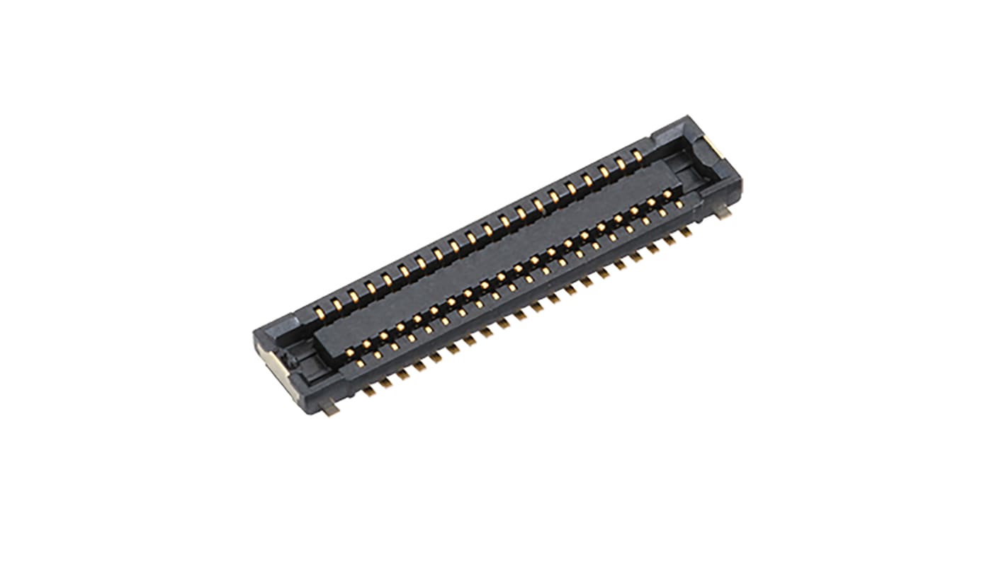 Panasonic A4S Series Surface Mount PCB Socket, 80-Contact, 2-Row, 0.4mm Pitch, Solder Termination