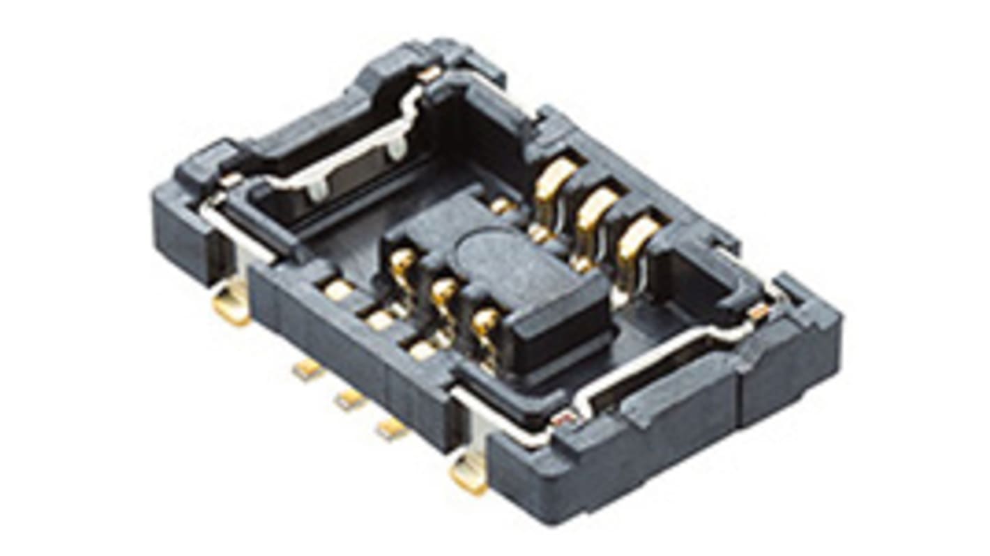 Presa PCB Molex, 6 vie, 2 file, passo 0.4mm, Montaggio superficiale