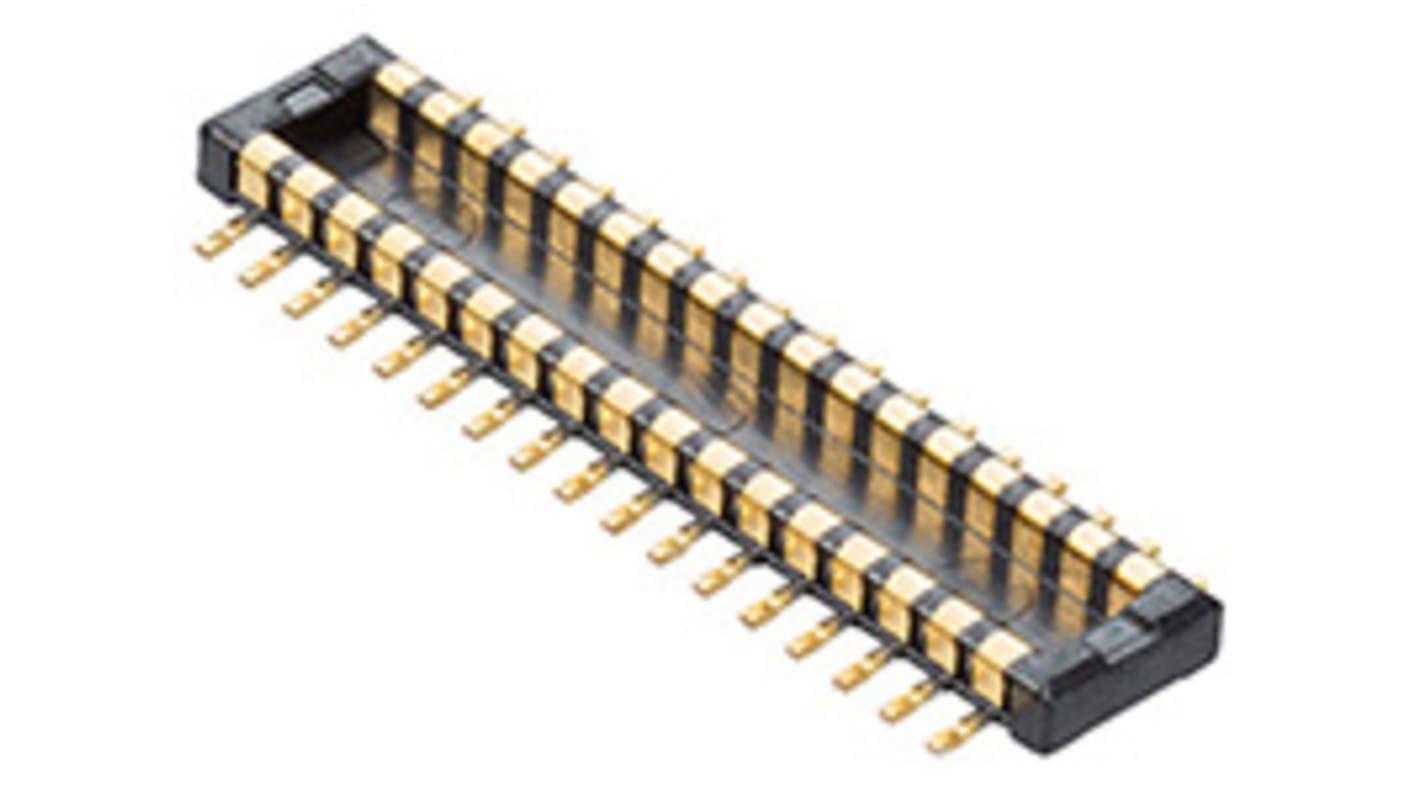 Molex SlimStack Series Straight Surface Mount PCB Header, 34 Contact(s), 0.35mm Pitch, 2 Row(s), Shrouded