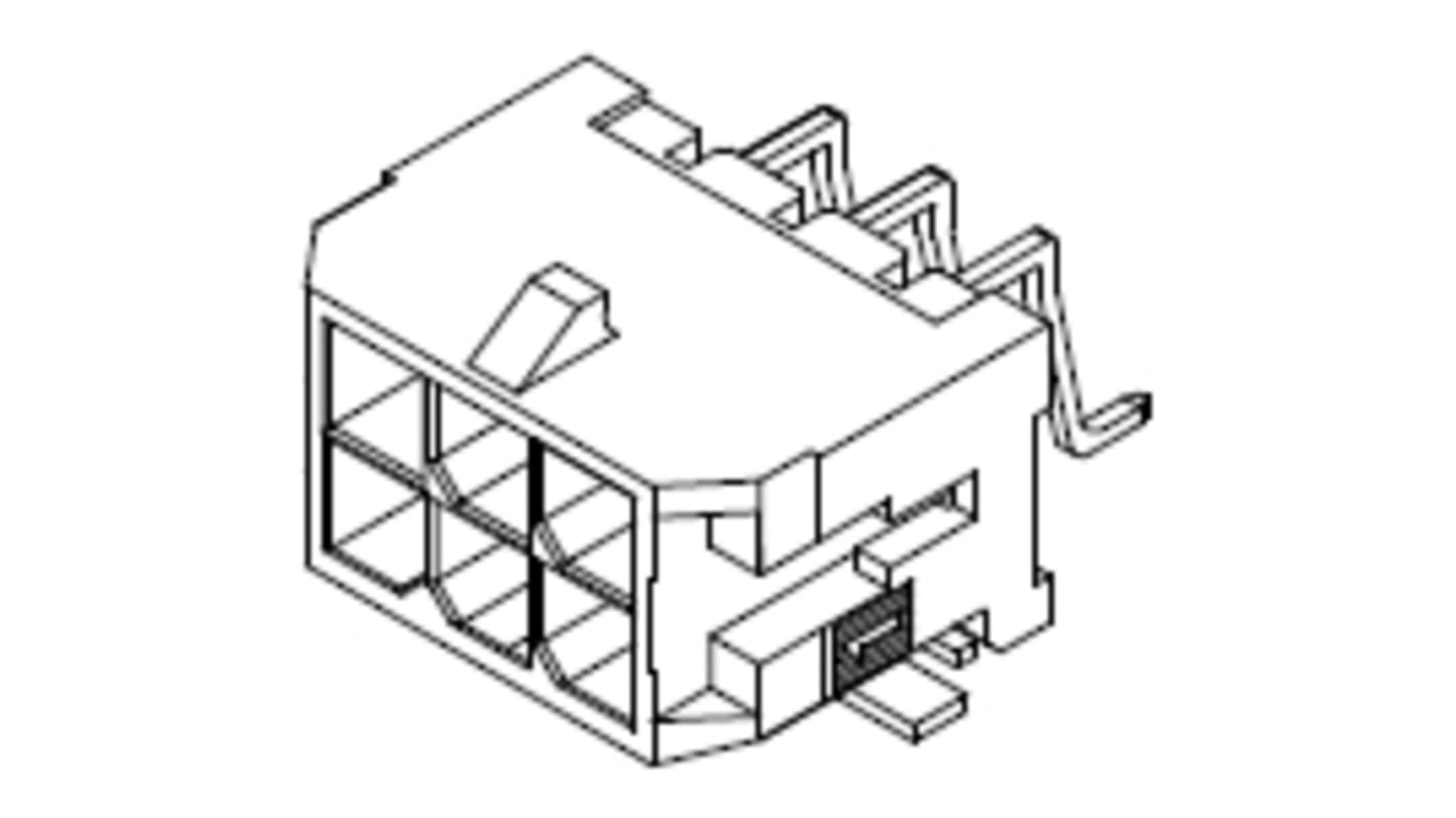 File di contatti PCB Molex, 14 vie, 2 file, passo 3.0mm