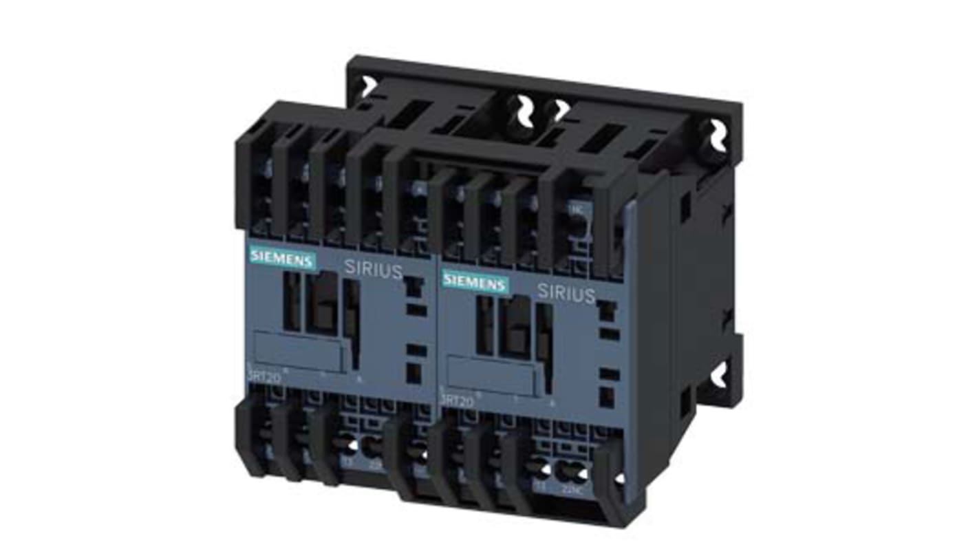 Siemens 3RA2315 Series Contactor, 24 V dc Coil, 3-Pole, 10 A, 4 kW, 3NO, 220 V dc, 690 V ac