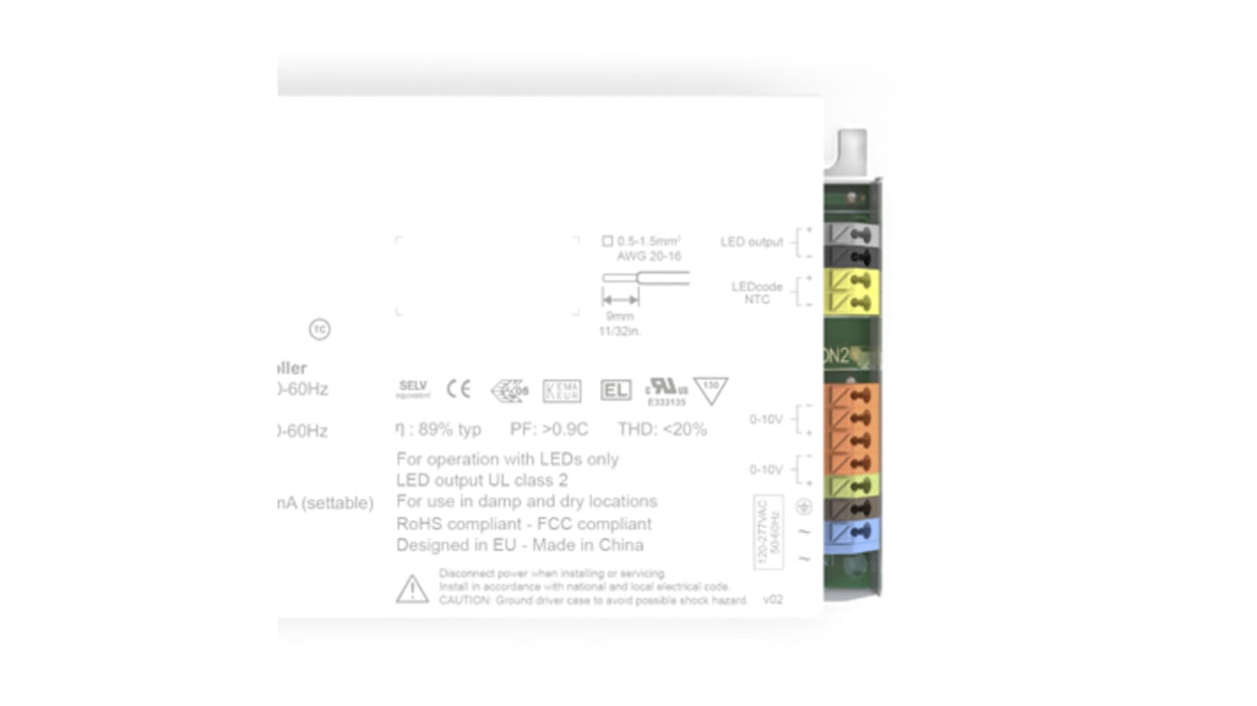 Driver LED eldoLED, 50 W, IN 120 → 250 V dc, 120 → 250V V ac, 120 → 277V V ac, OUT 2 → 55