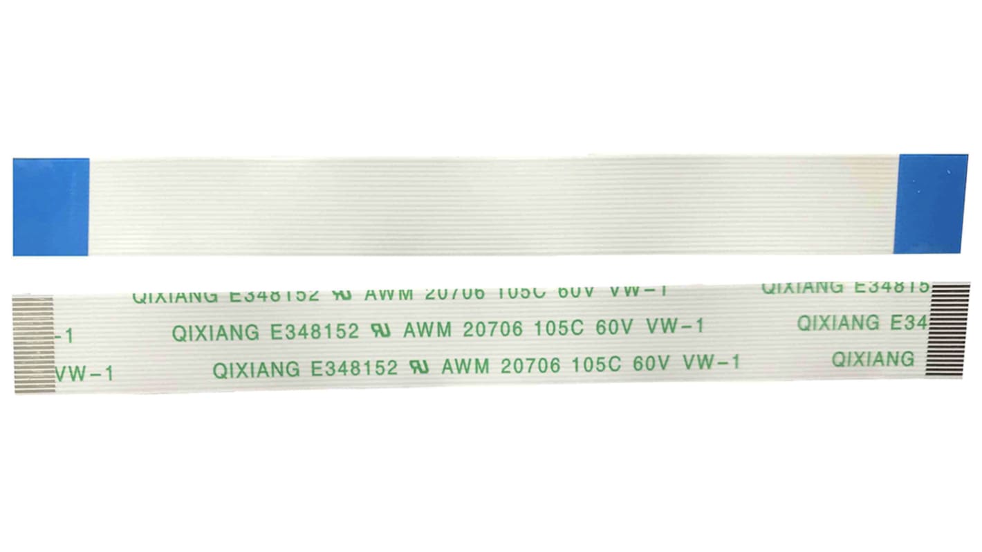 RS PRO Flachbandkabel FFC, 20-adrig, Raster 0.5mm Nicht abgeschlossen
