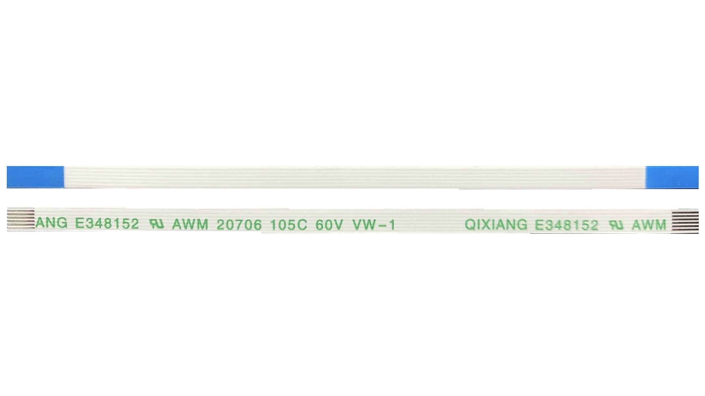 RS PRO FFC Ribbon Cable, 6-Way, 0.5mm Pitch, 50mm Length