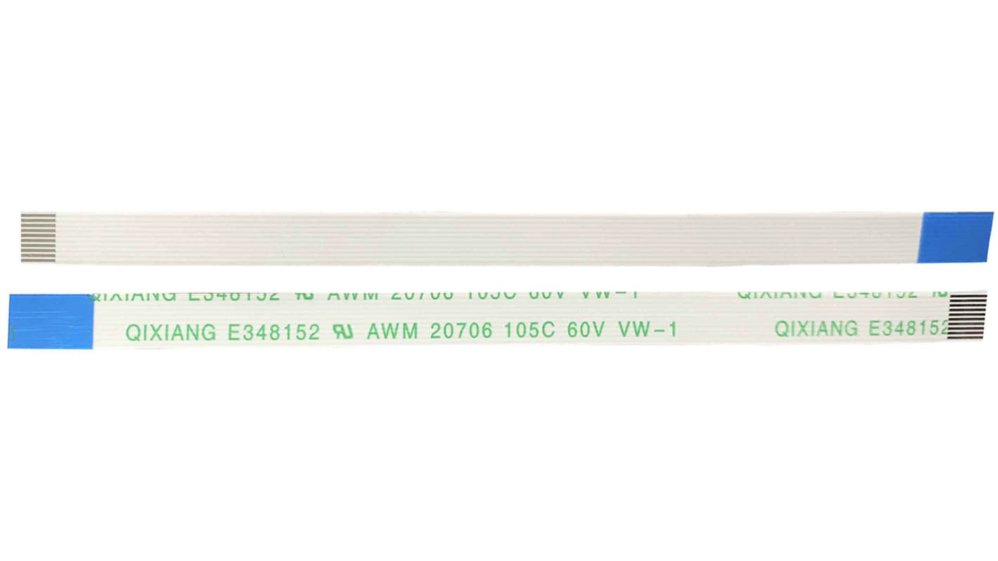 RS PRO FFC Ribbon Cable, 10-Way, 0.5mm Pitch, 200mm Length