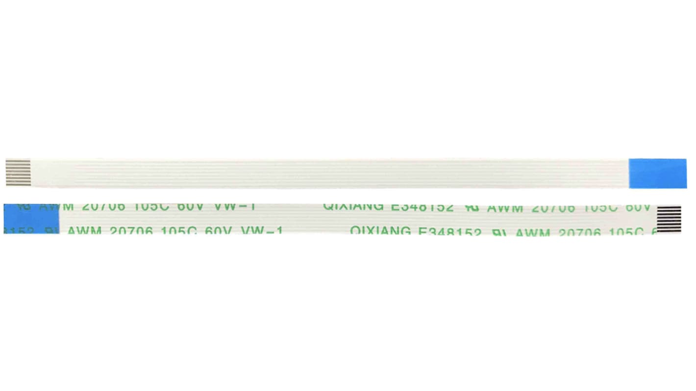 RS PRO FFC Ribbon Cable, 8-Way, 0.5mm Pitch, 100mm Length