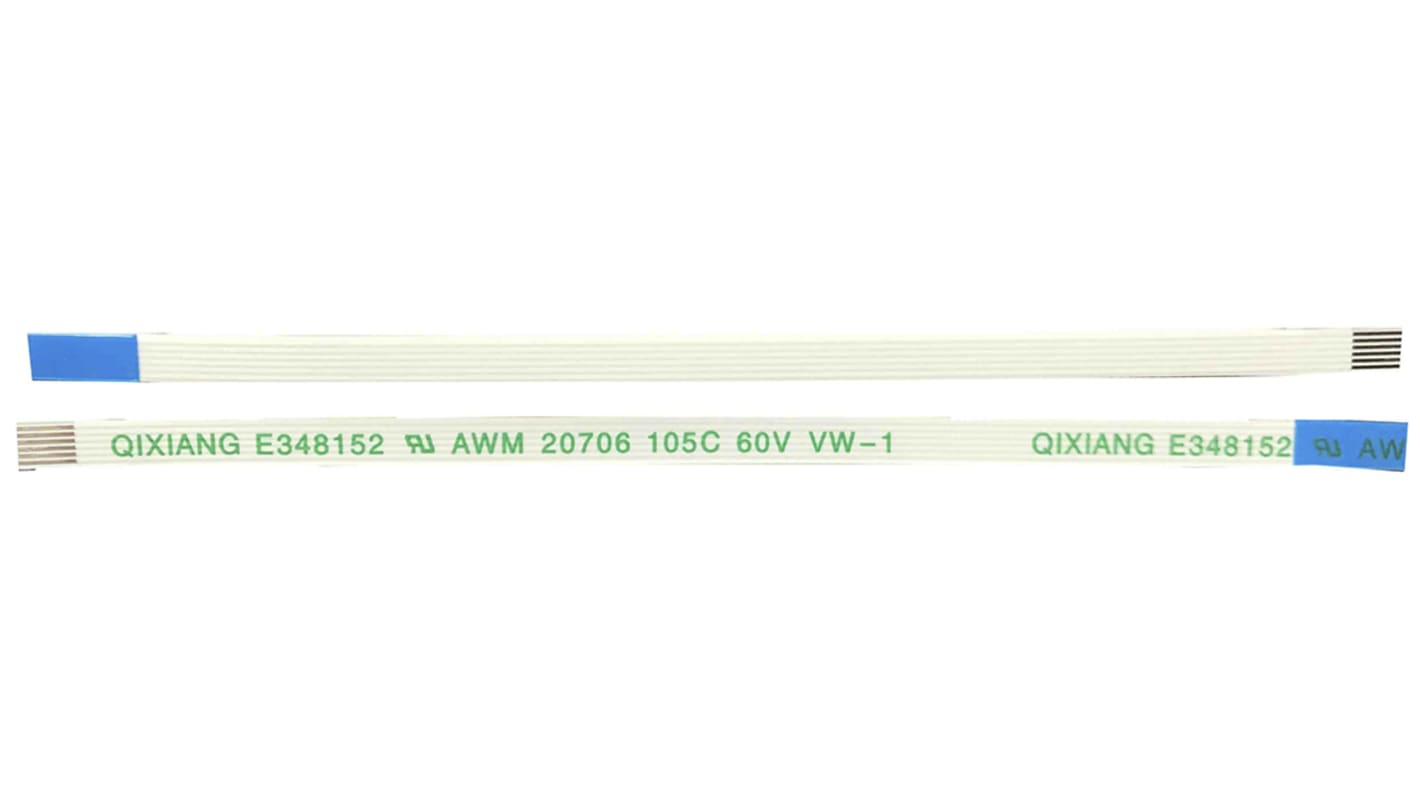 RS PRO FFC Ribbon Cable, 6-Way, 0.5mm Pitch, 50mm Length