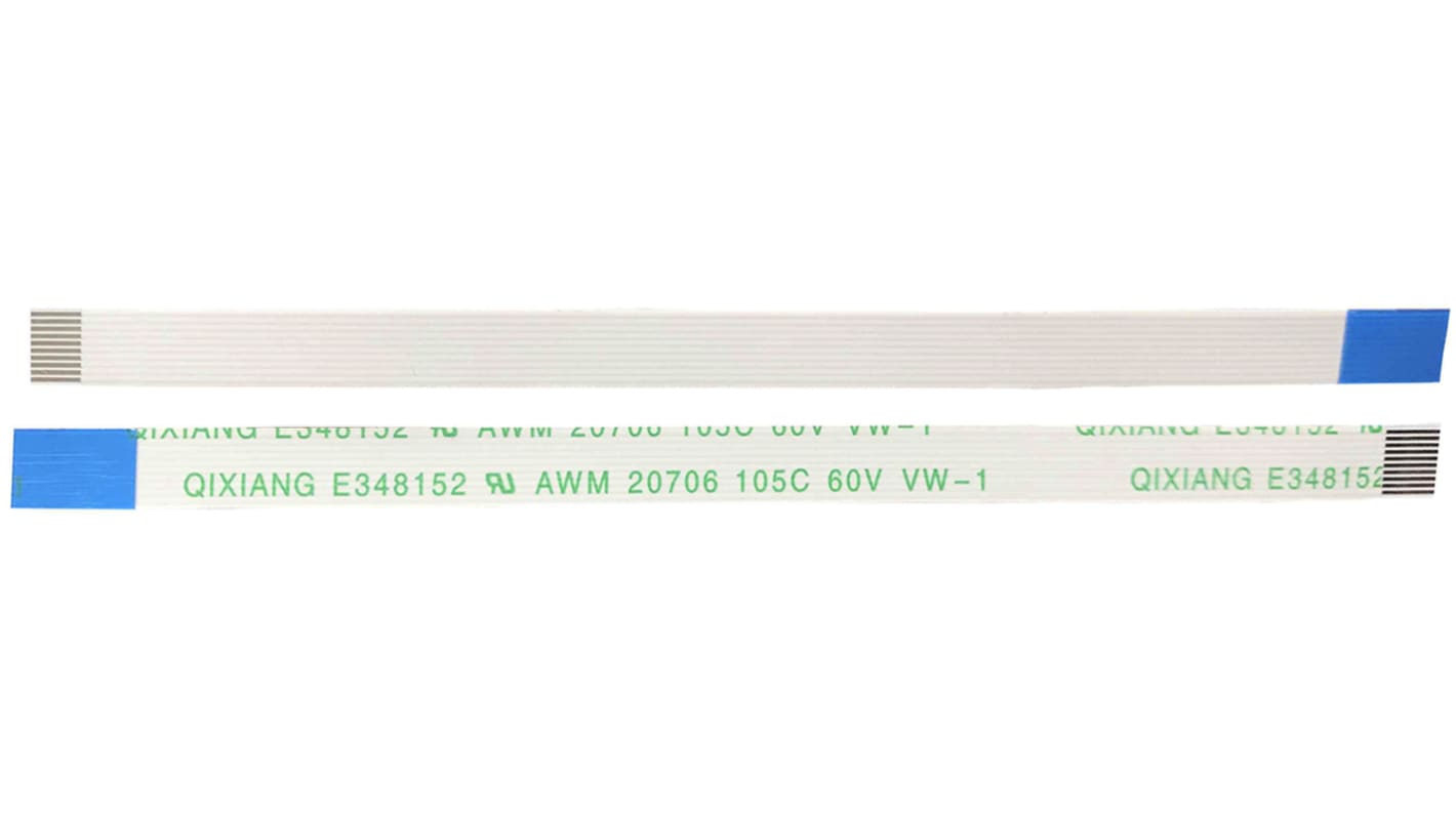 RS PRO FFC Ribbon Cable, 10-Way, 0.5mm Pitch, 100mm Length
