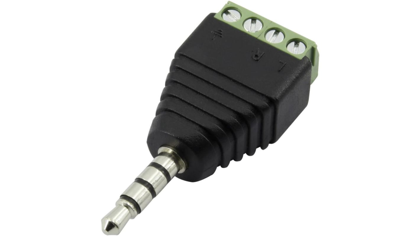Conector jack macho Plug Adapter Macho RS PRO, Montaje de Cable
