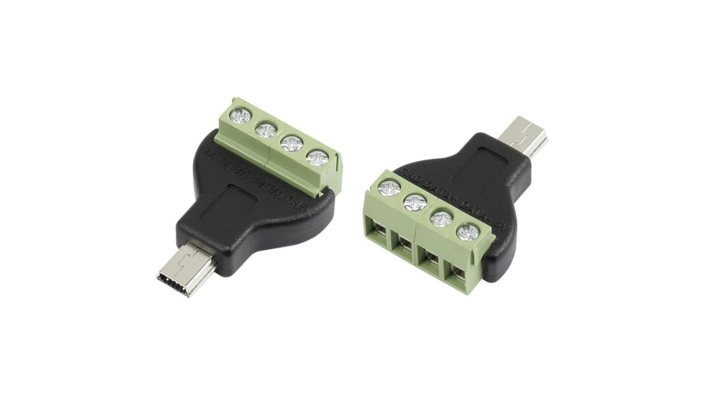 RS PRO USB-Steckverbinder Mini B Stecker / 1.5A, Kabelmontage