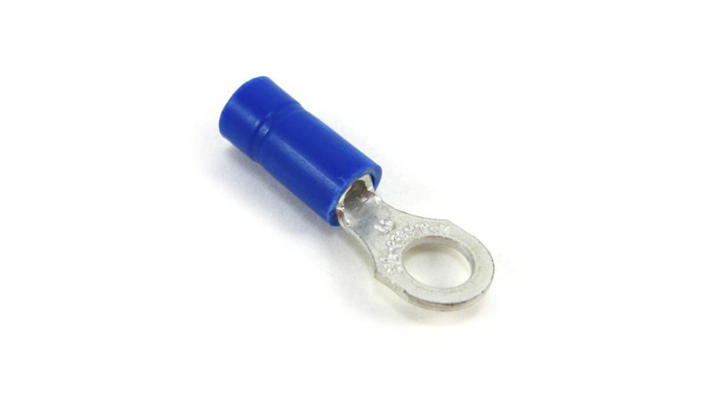 ABB Insulated Crimp Ring Terminal, M3 Stud Size, 1.5mm² to 2.5mm² Wire Size, Blue