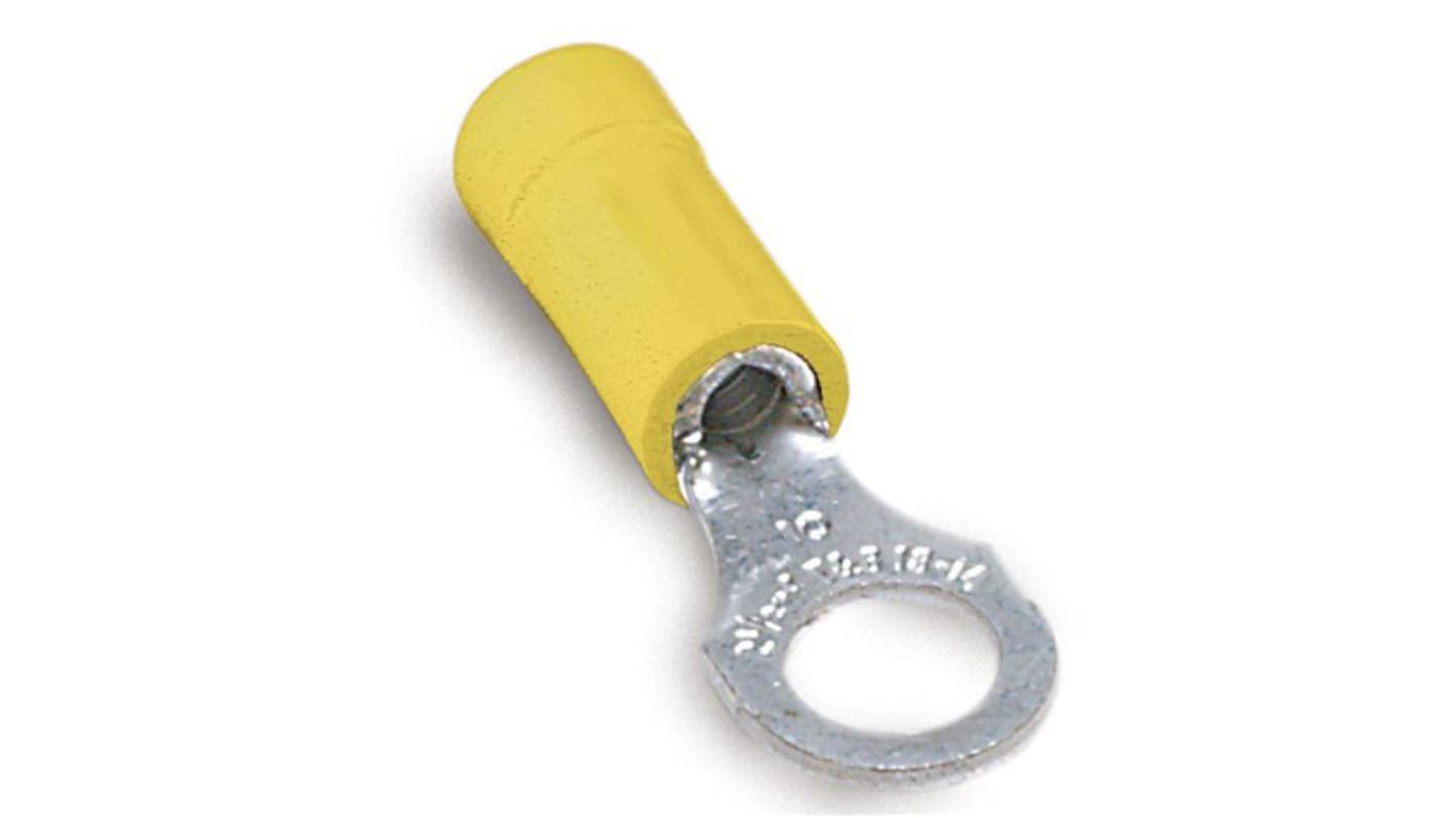 ABB Insulated Crimp Ring Terminal, M6 Stud Size, 4mm² to 6mm² Wire Size, Yellow