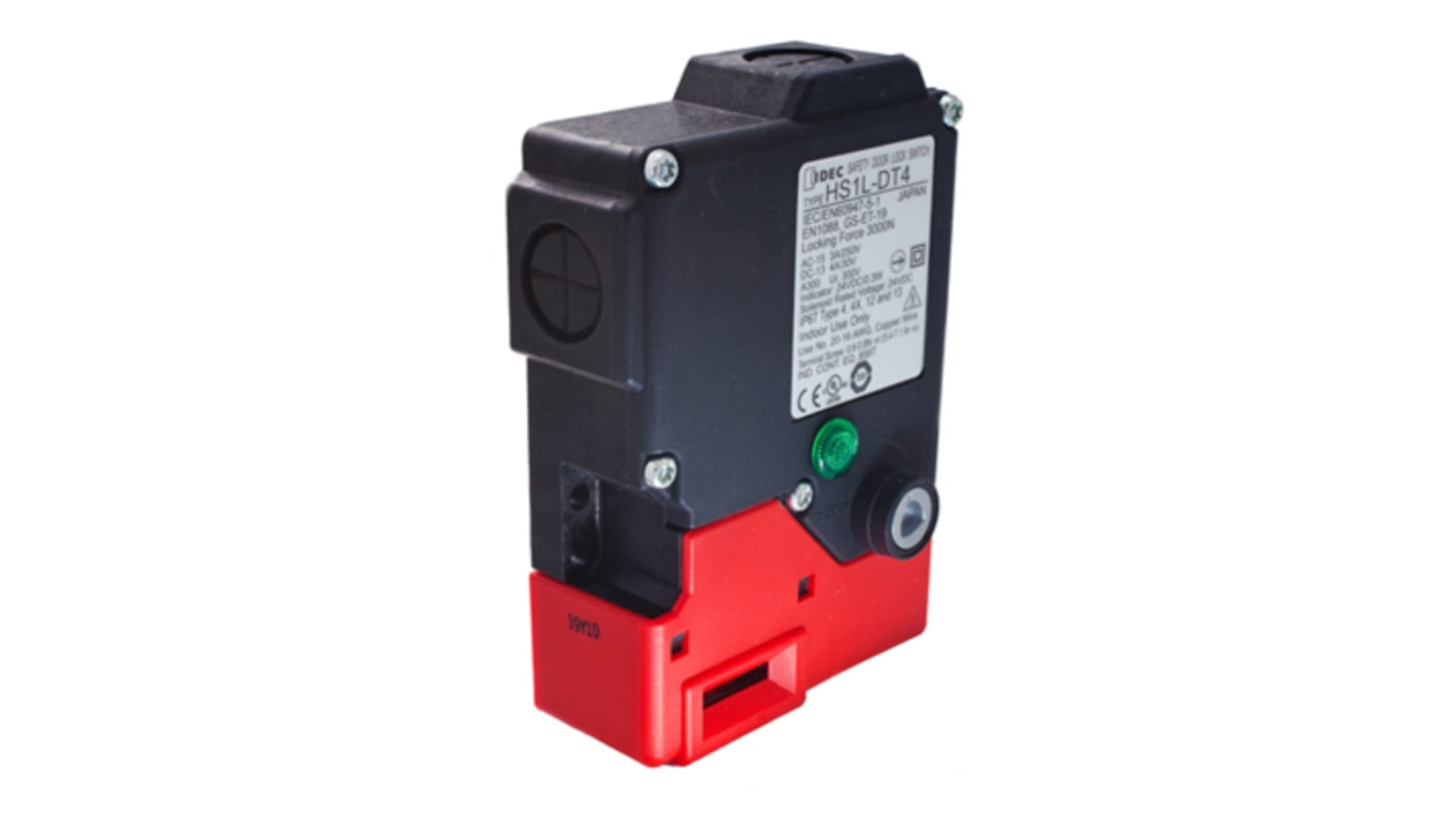 Interruptor de bloqueo por solenoide Idec HS1L, 1NC/1NC + 1NO + 1NO, IP67