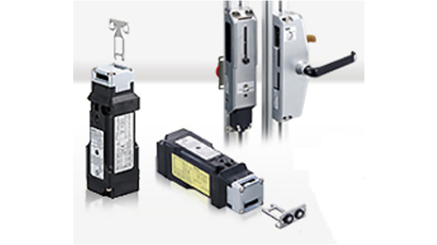 Idec HS1L 安全インターロックスイッチ, 1 NC / 1NC (メイン), 1 NO / 1 NC (ドアモニタ), 2 NC (ロックモニタ), Spring Lock Lock