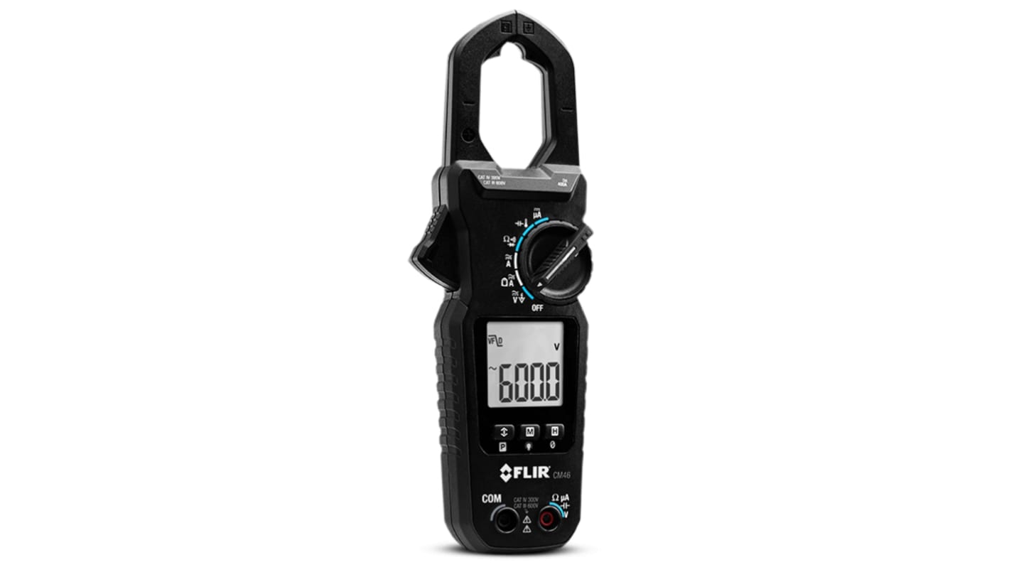 Pinza amperimétrica FLIR CM4X, calibrado RS, corriente máx. 400A ac, 60A dc, CAT III 600V