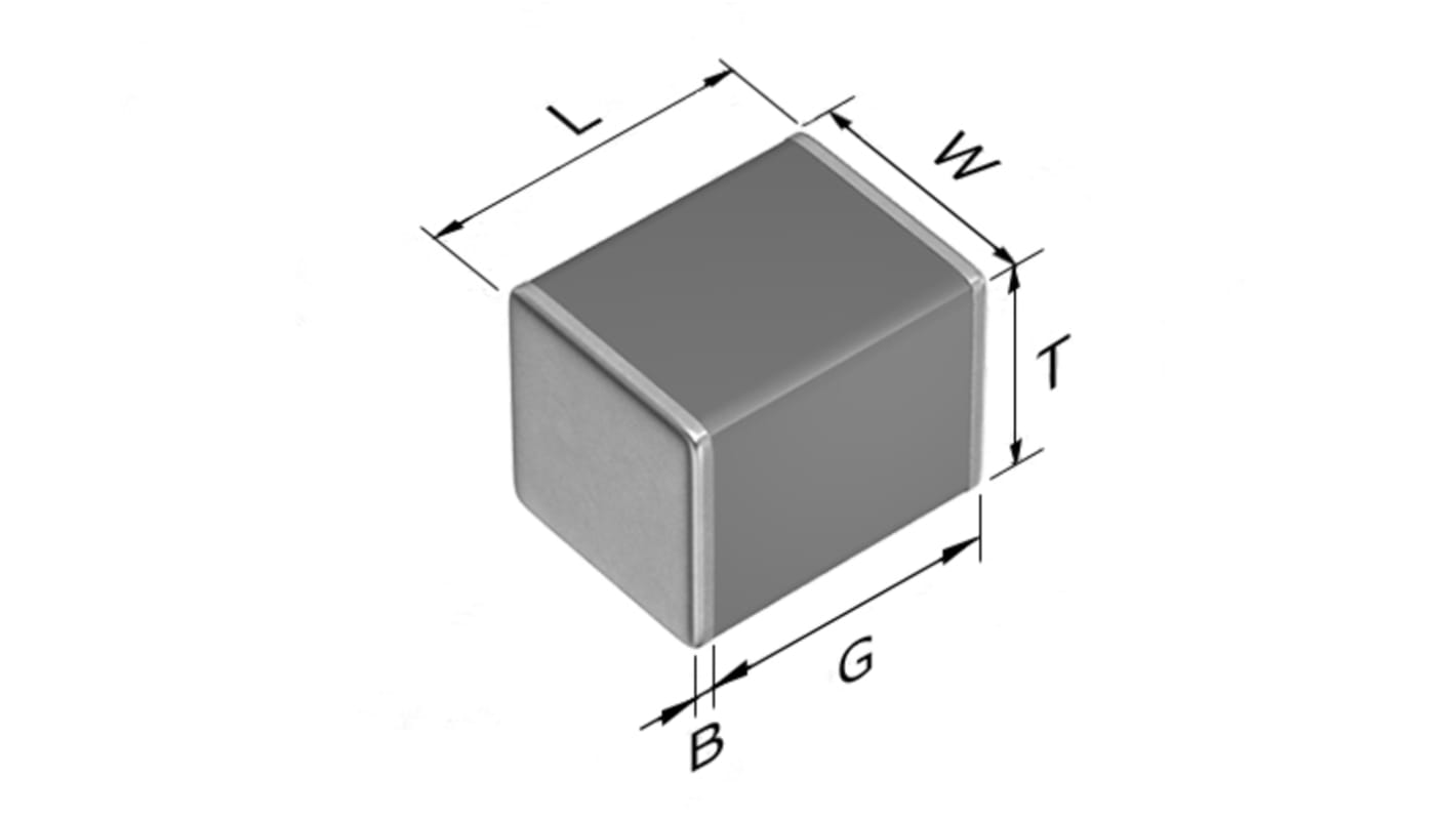 TDK 33nF Multilayer Ceramic Capacitor MLCC, 250V dc V, ±5% , SMD