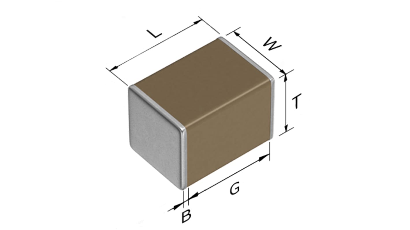 Condensatore ceramico multistrato MLCC, AEC-Q200, 1812 (4532M), 470nF, ±20%, 450V cc, SMD, X7T