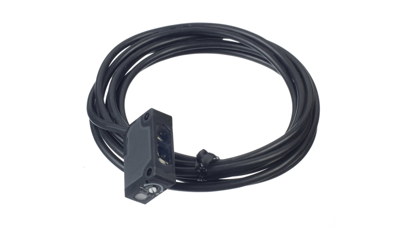 Fotocélula rectangular Idec, Sistema Reflex, alcance 1,3 m → 5 m., salida PNP, Cable libre, IP67