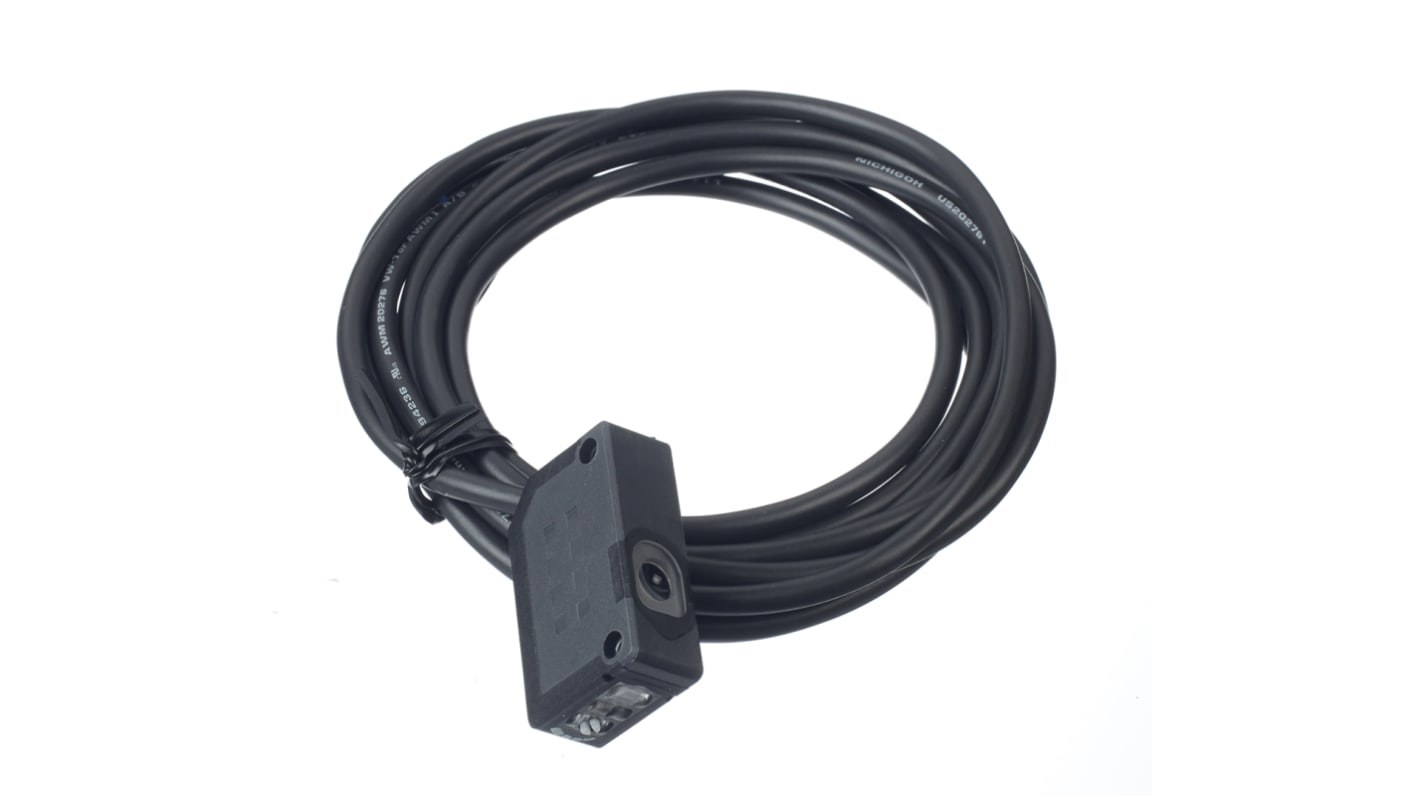 Fotocélula rectangular Idec, Sistema Reflex, alcance 2 m, salida PNP, Cable libre, IP67