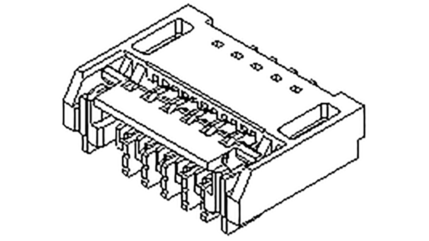 Connettore FPC Molex, 37 via/e , 1 fila/e , passo 0.3mm, Femmina, Montaggio superficiale