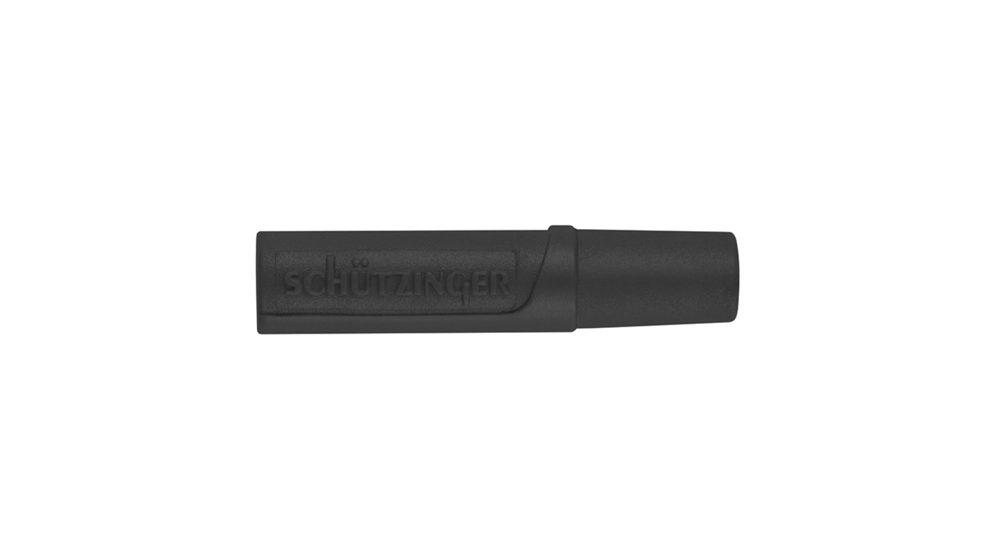 Schutzinger Black Female Banana Coupler, 4 mm Connector, Solder Termination, 10A, 33 V ac, 70V dc, Nickel Plating