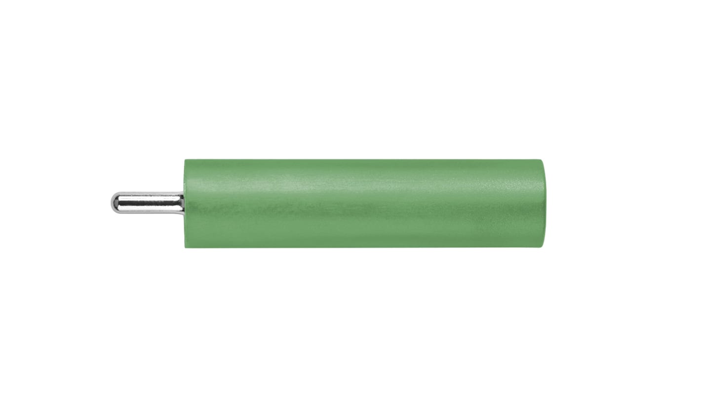 Schutzinger Green Female Banana Socket, 4 mm Connector, PC Pin Termination, 20A, 1000V, Nickel Plating