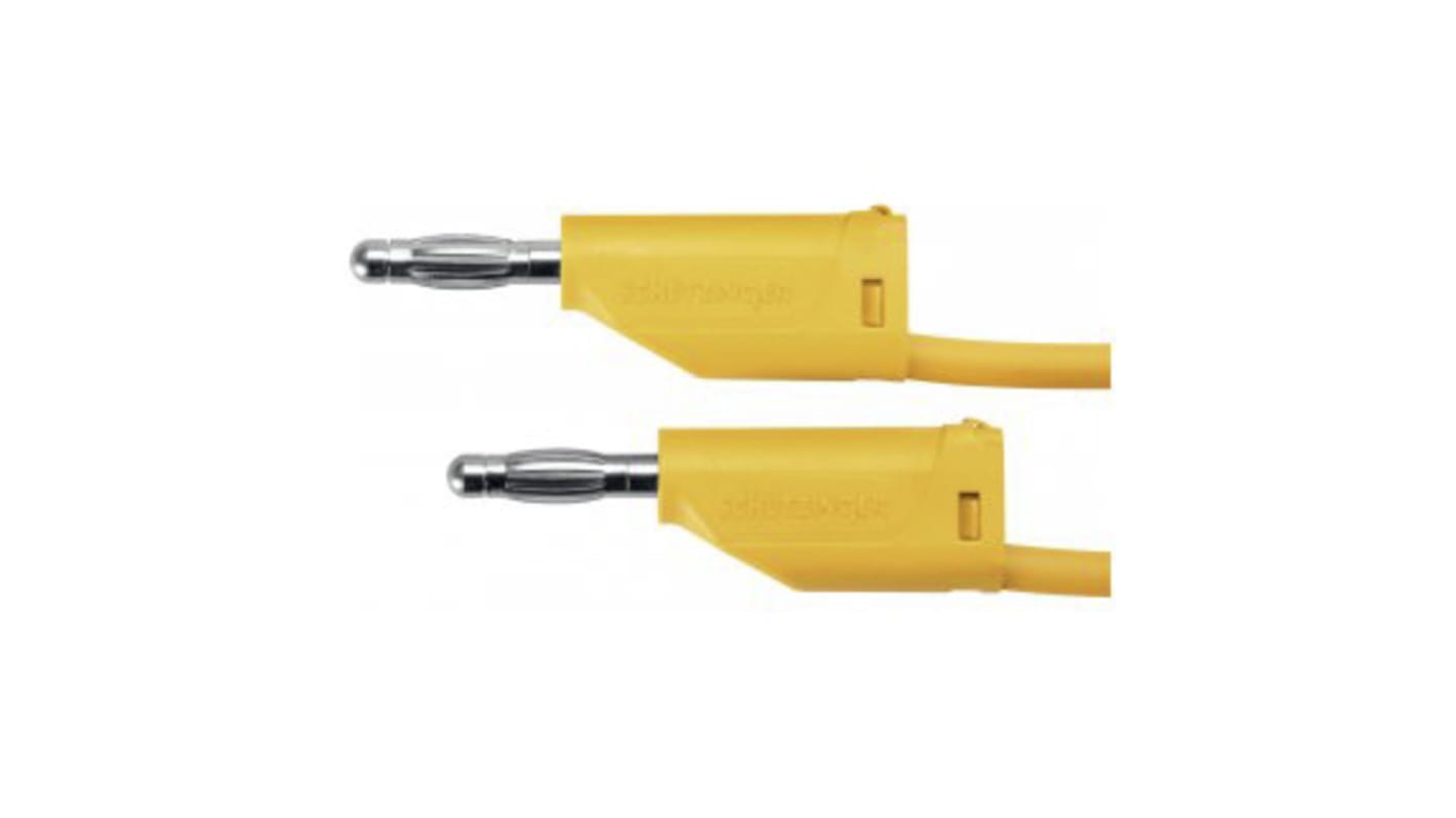 Schutzinger Test lead, 16A, 33 V ac, 70V dc, Yellow, 1m Lead Length