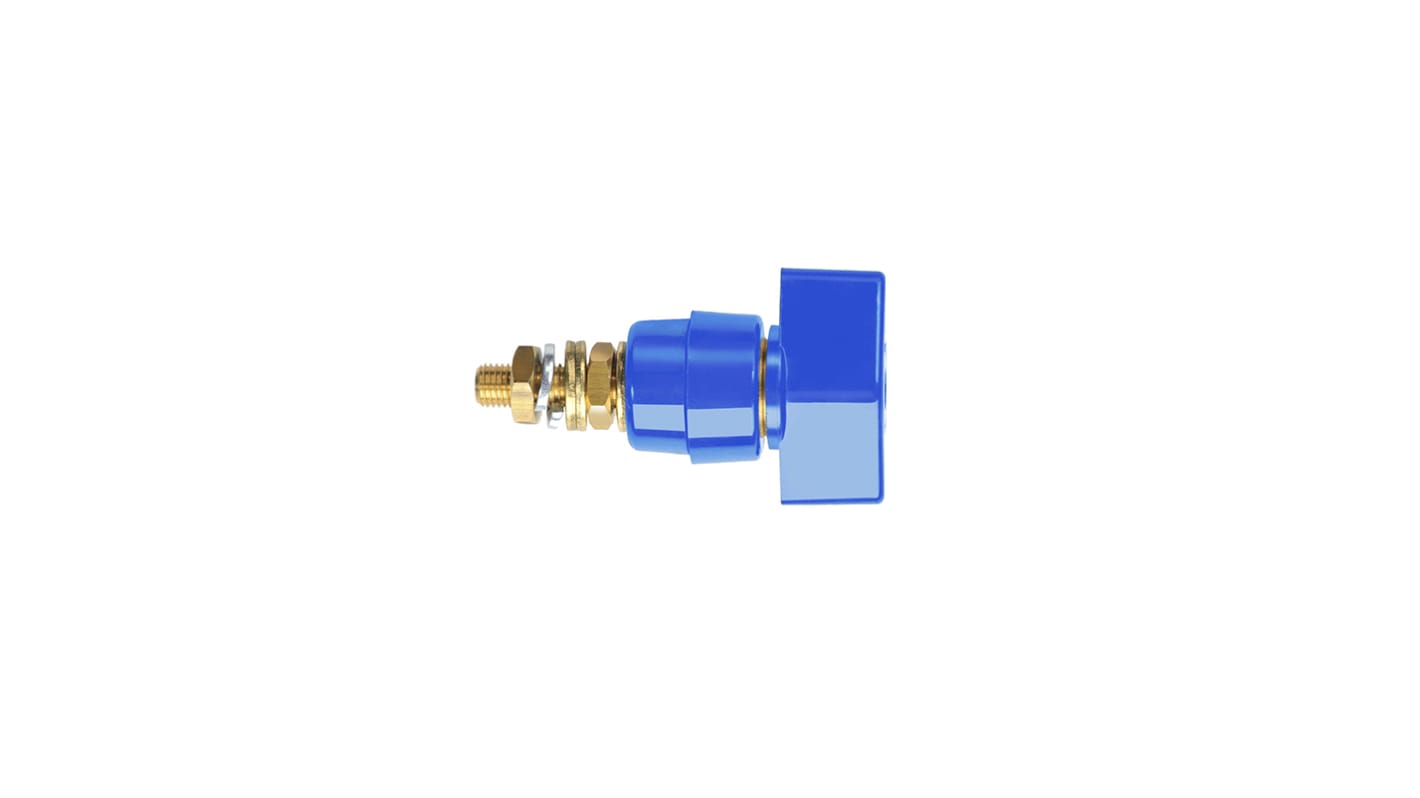 Terminaison Bleu Schutzinger, Dia. 4mm, 63A, 1kV, en Laiton