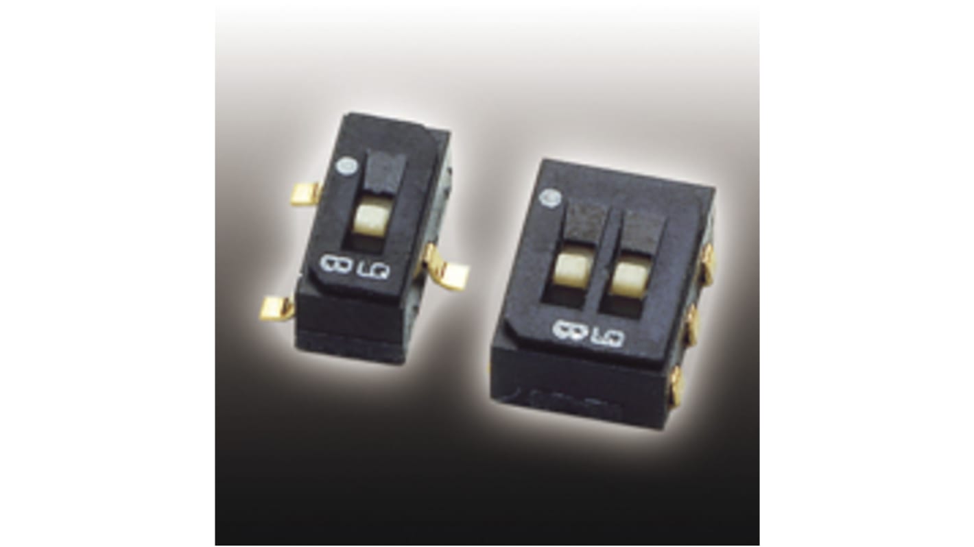 Nidec Components Surface Mount Slide Switch DPDT 100 (Non-Switching) mA, 100 (Switching) mA Slide