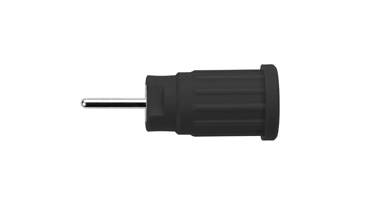 Schutzinger Black Female Banana Socket, 4 mm Connector, PC Pin Termination, 24A, 1000V, Nickel Plating