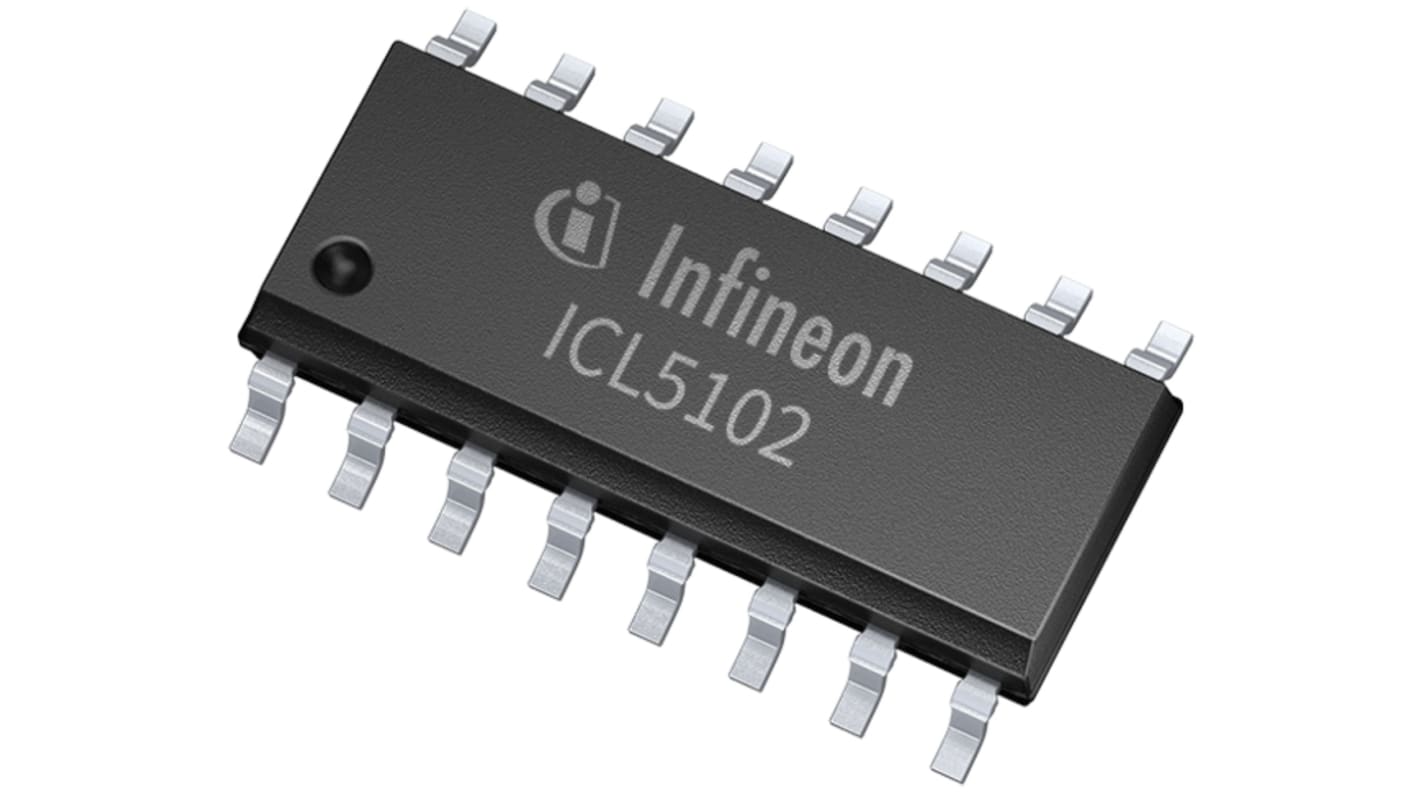 Infineon ICL5102 (Sink) 400mA LED-Treiber IC 85 → 305 V AC, Ja Dimmung, 300W, PG-DSO 16-Pin