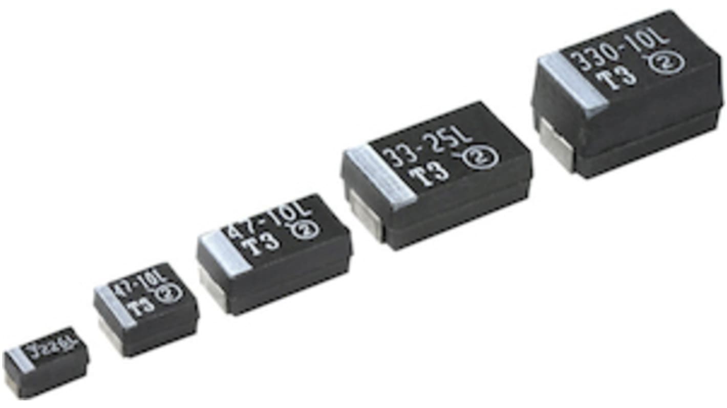 Vishay 100μF Tantalum Capacitor 6.3V dc, 293D Series