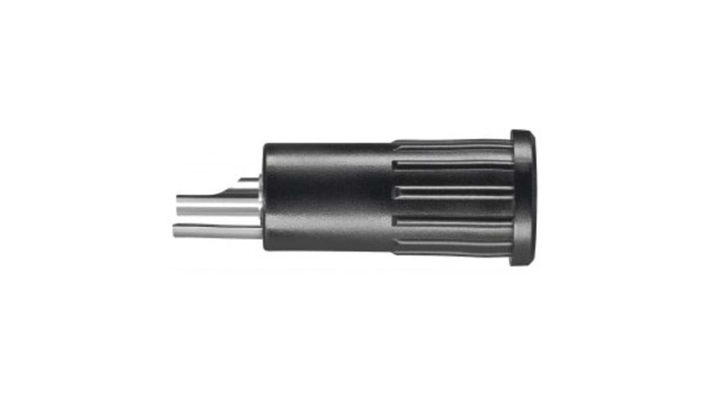 Schutzinger Black Female Banana Socket, 4 mm Connector, Solder Termination, 16A, Nickel Plating