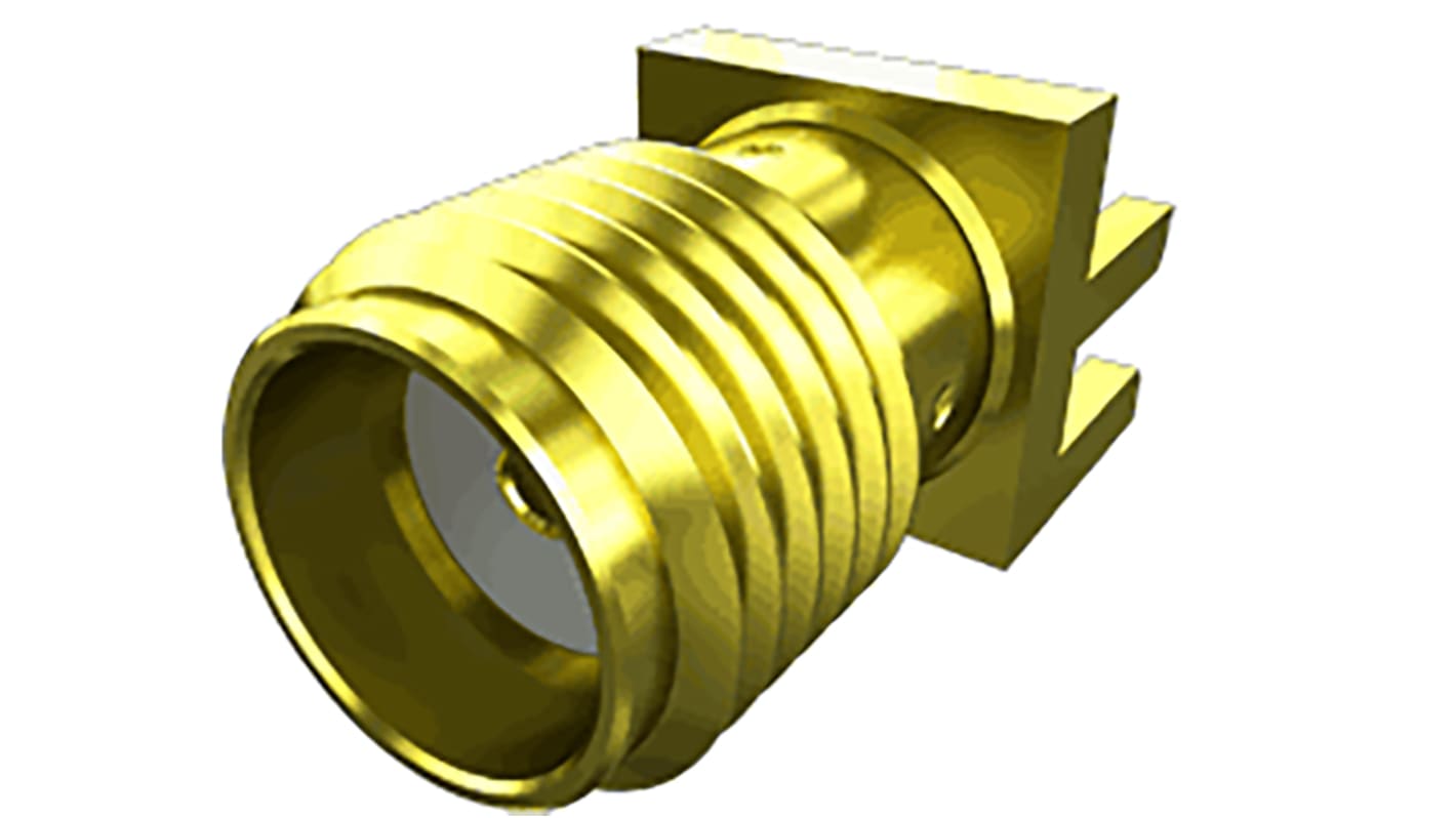 Conector coaxial Samtec SMA-J-P-H-ST-EM3, Hembra, Recto, Impedancia 50Ω, Montaje de Borde, Terminación de Soldador, 0